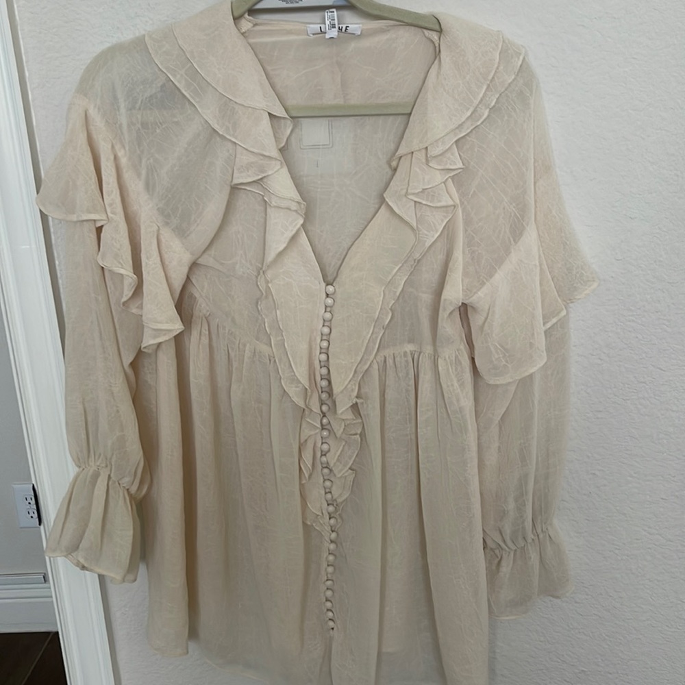LECHE sheer blouse